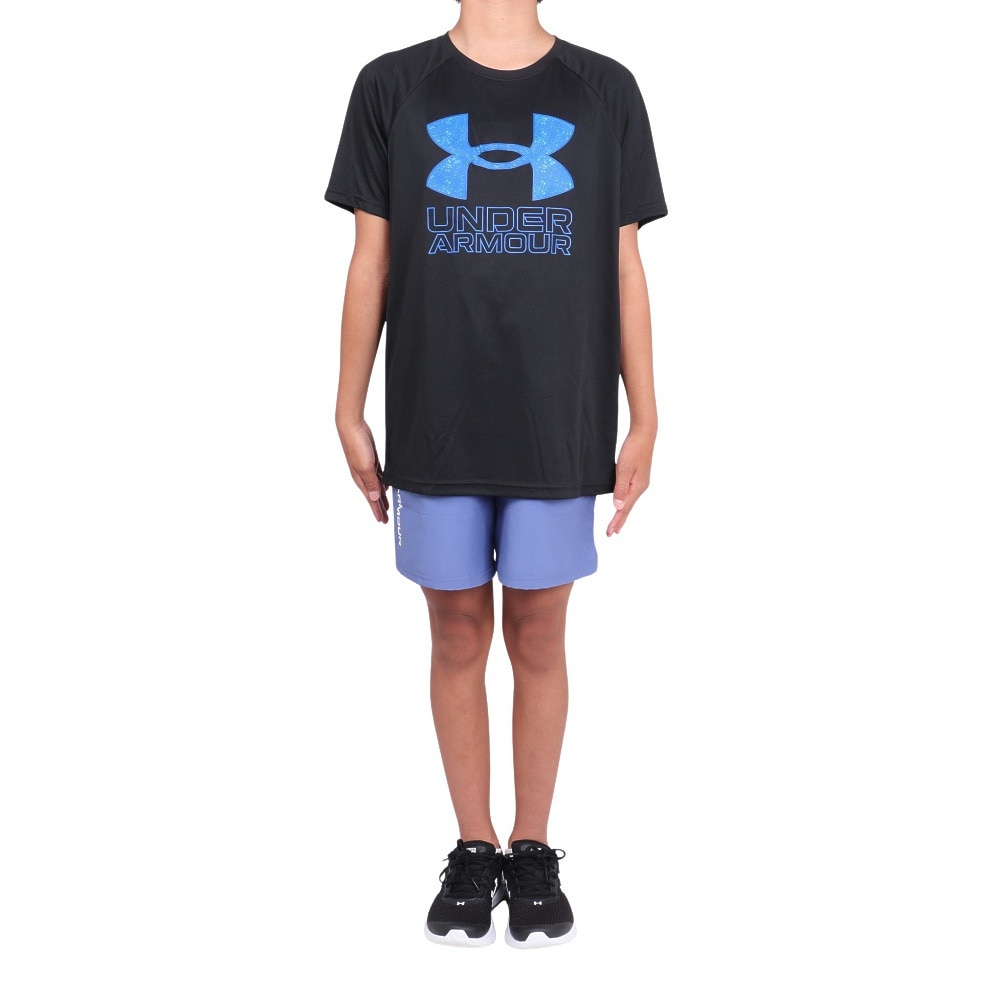 アンダーアーマー（UNDER ARMOUR）（キッズ）キッズ ウーブン ワードマーク ショーツ 1383341 561
