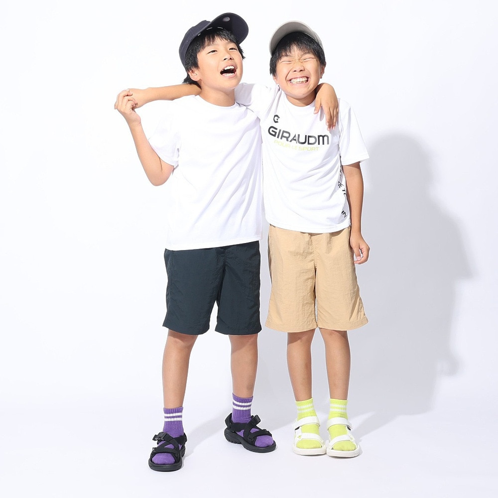 ジローム（GIRAUDM）（キッズ）ジュニア ウーブンハーフパンツ PT4S0069-TR868-GRJY BLK