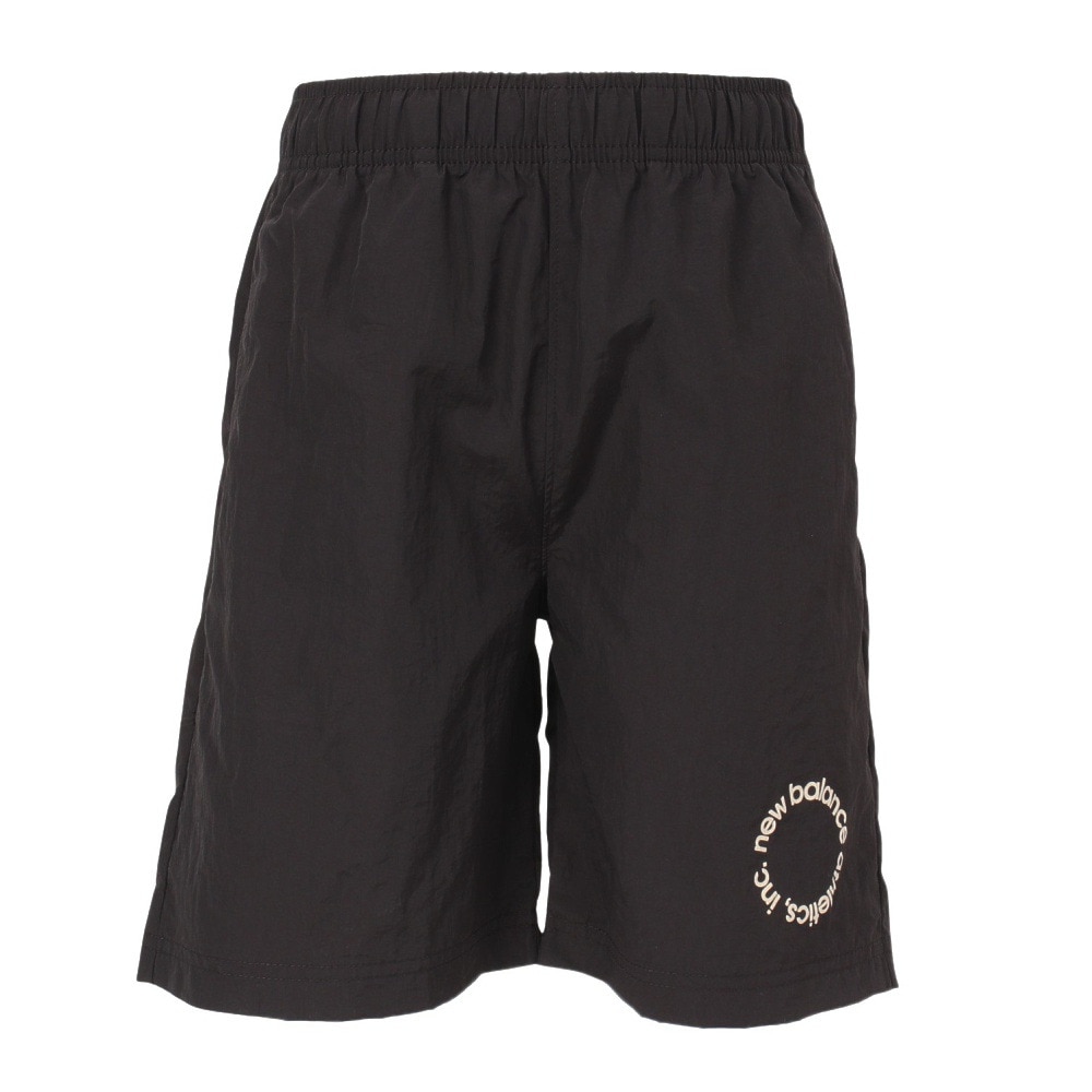 ニューバランス（new balance）（キッズ）ジュニア ロゴ ウーブンショーツ ABS55522BLK