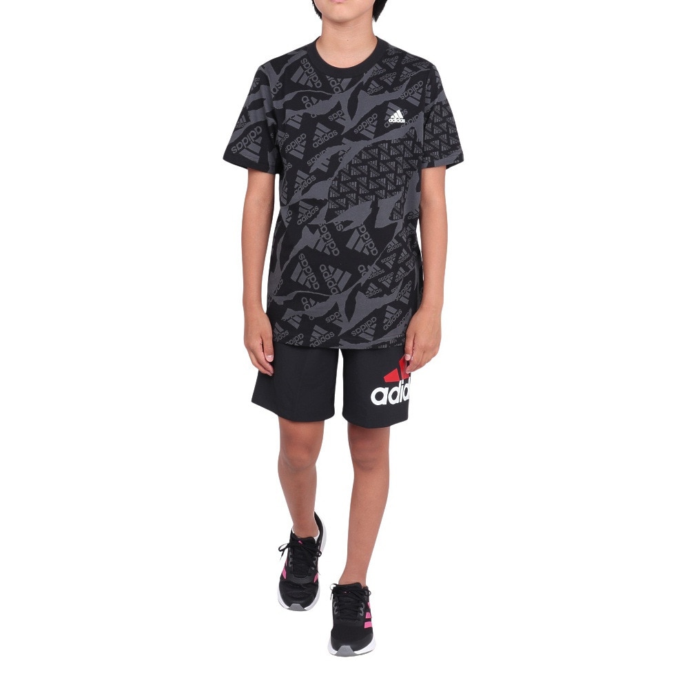 アディダス（adidas）（キッズ）エッセンシャルズ バッジオブスポーツ ルーズフィット 8インチ ウーブンショーツ キッズ JSY46-IS5187
