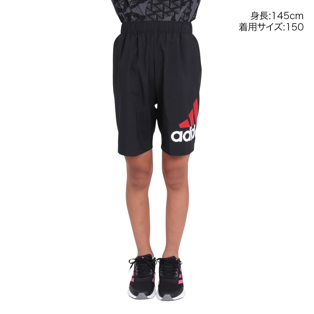 アディダス（adidas）（キッズ）エッセンシャルズ バッジオブスポーツ ルーズフィット 8インチ ウーブンショーツ キッズ JSY46-IS5187