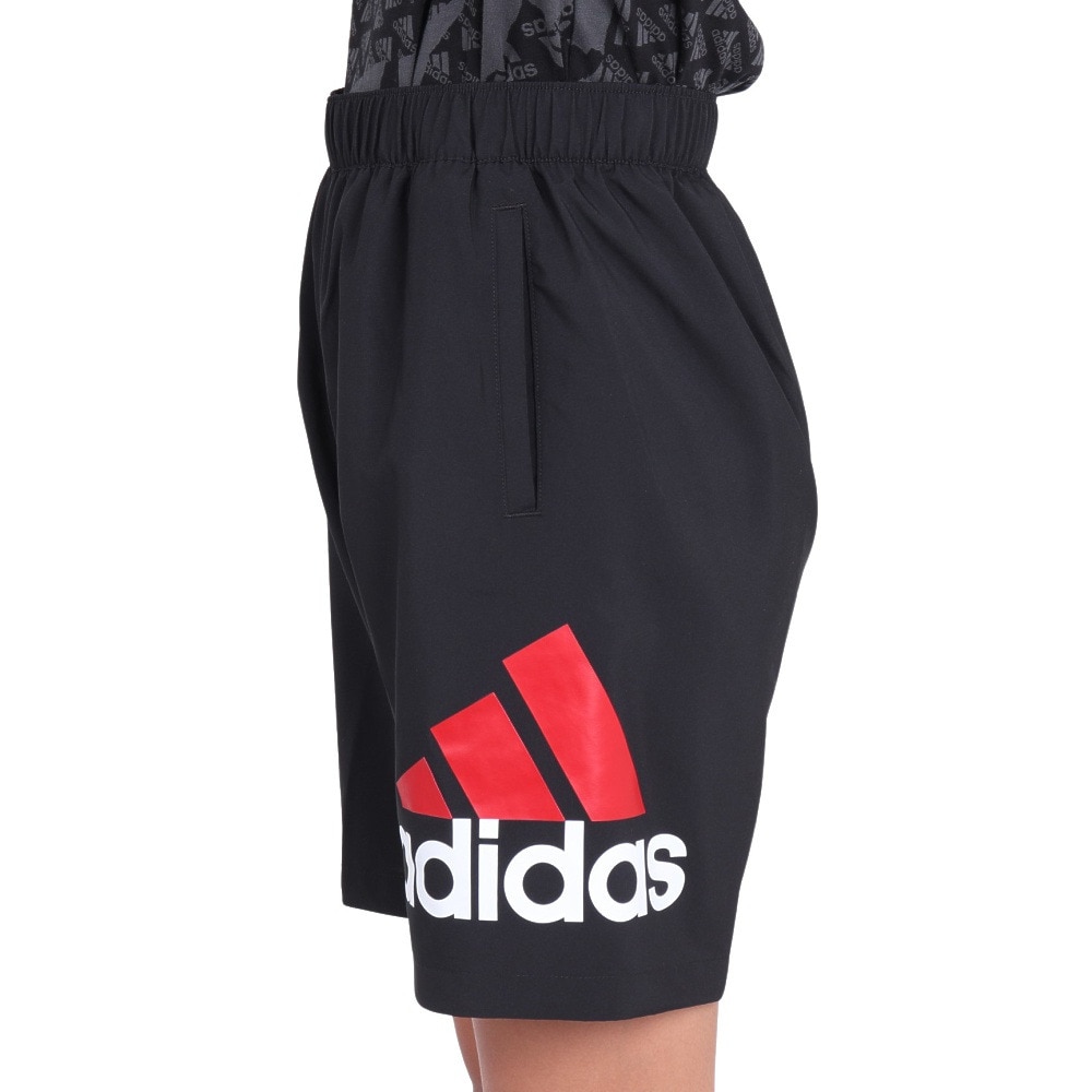 アディダス（adidas）（キッズ）エッセンシャルズ バッジオブスポーツ ルーズフィット 8インチ ウーブンショーツ キッズ JSY46-IS5187
