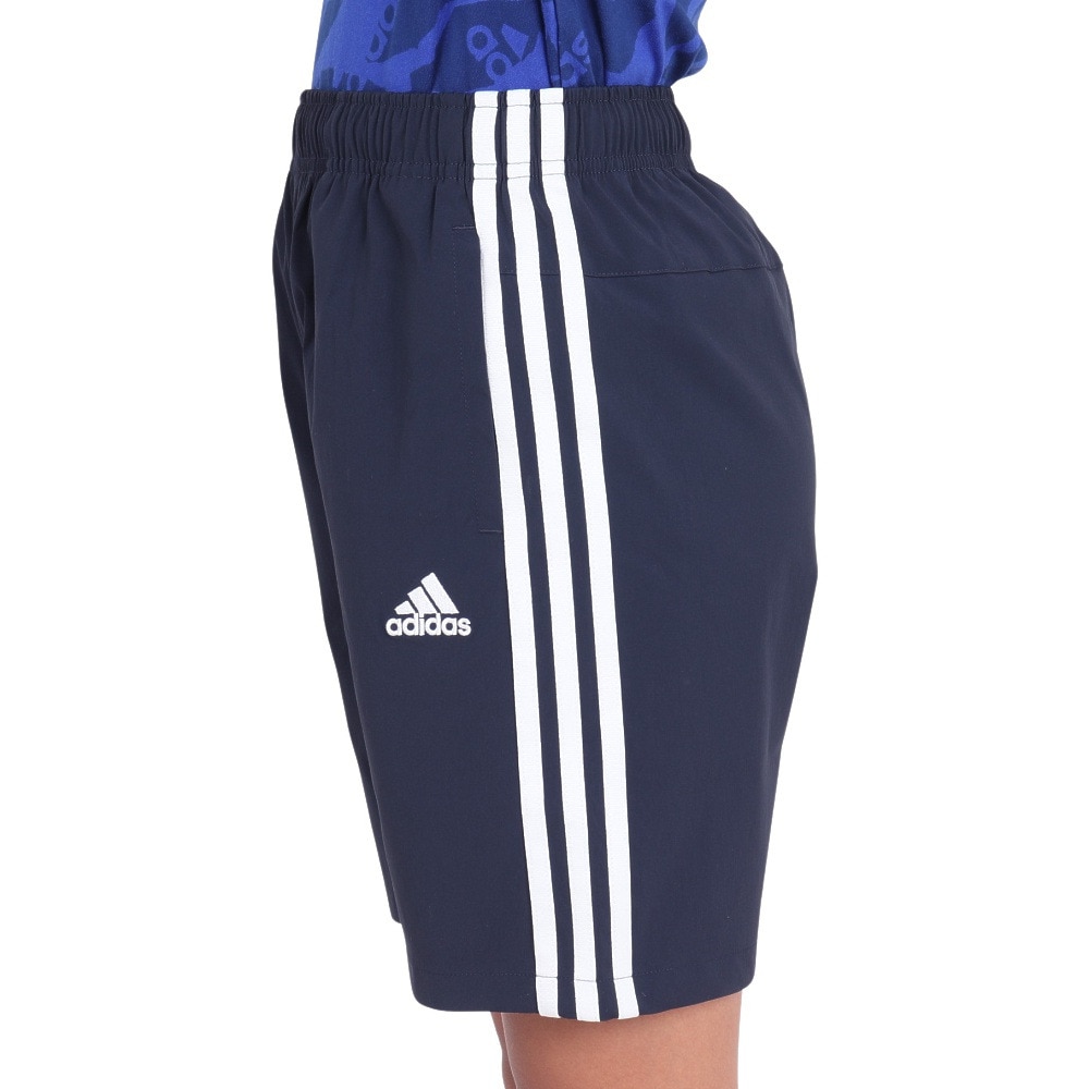 アディダス（adidas）（キッズ）エッセンシャルズプラス ルーズフィット スリーストライプス ウーブンショーツ キッズ KWF37-JE1738