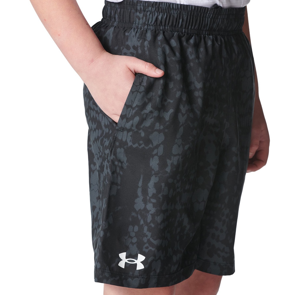アンダーアーマー（UNDER ARMOUR）（キッズ）ジュニア テック ウーブン プリント ショーツ 1377263 004