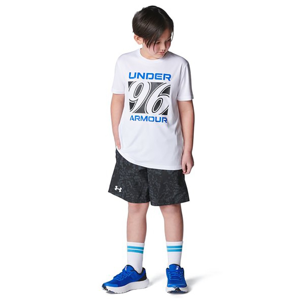 アンダーアーマー（UNDER ARMOUR）（キッズ）ジュニア テック ウーブン プリント ショーツ 1377263 004