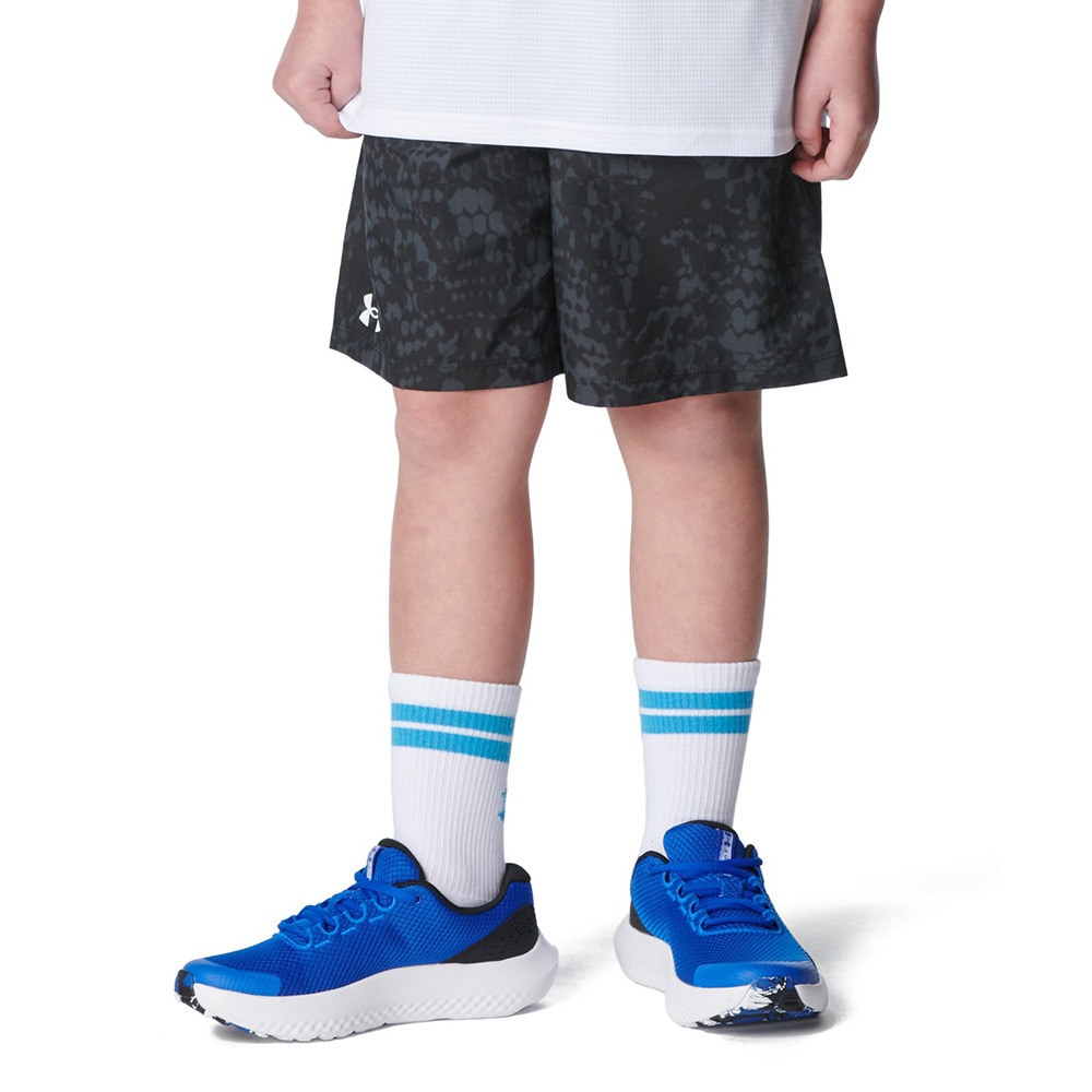 アンダーアーマー（UNDER ARMOUR）（キッズ）ジュニア テック ウーブン プリント ショーツ 1377263 004