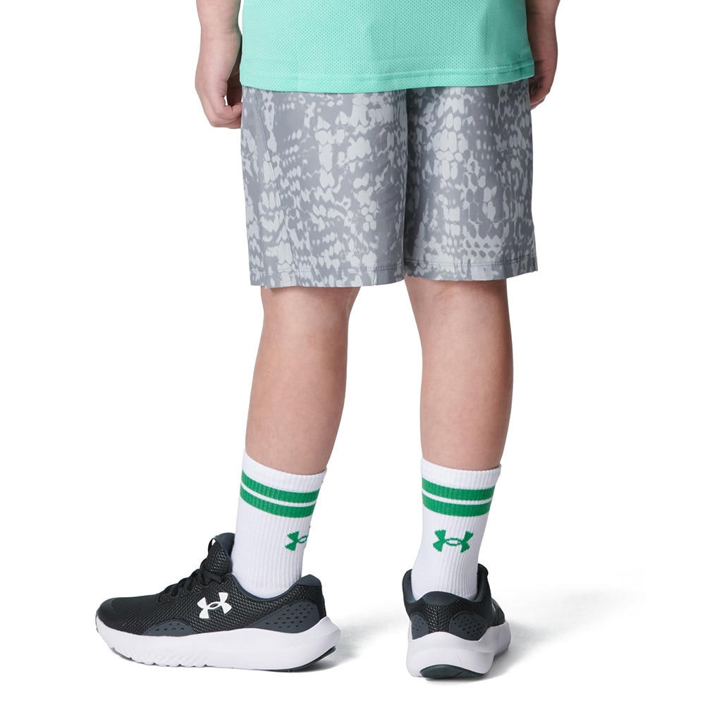 アンダーアーマー（UNDER ARMOUR）（キッズ）ジュニア テック ウーブン プリント ショーツ 1377263 025