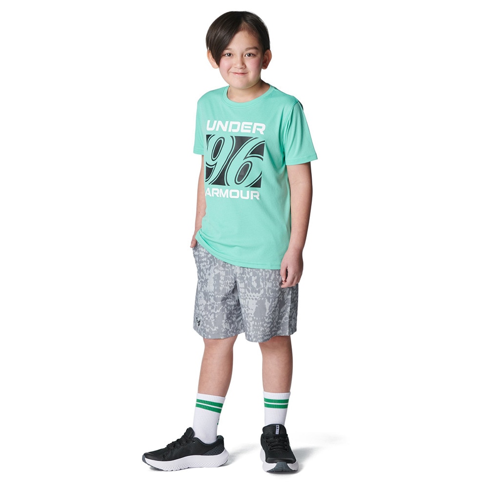 アンダーアーマー（UNDER ARMOUR）（キッズ）ジュニア テック ウーブン プリント ショーツ 1377263 025