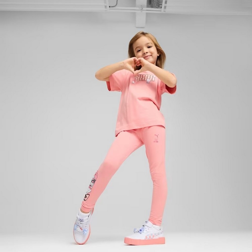 プーマ（PUMA）（キッズ）ハローキティ アンド フレンズ ハイウエスト レギンス 630064 18 PNK