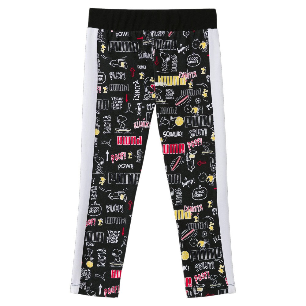  PUMA×PEANUTS キッズ ガールズ T7 AOP レギンス 599462 01 BLK