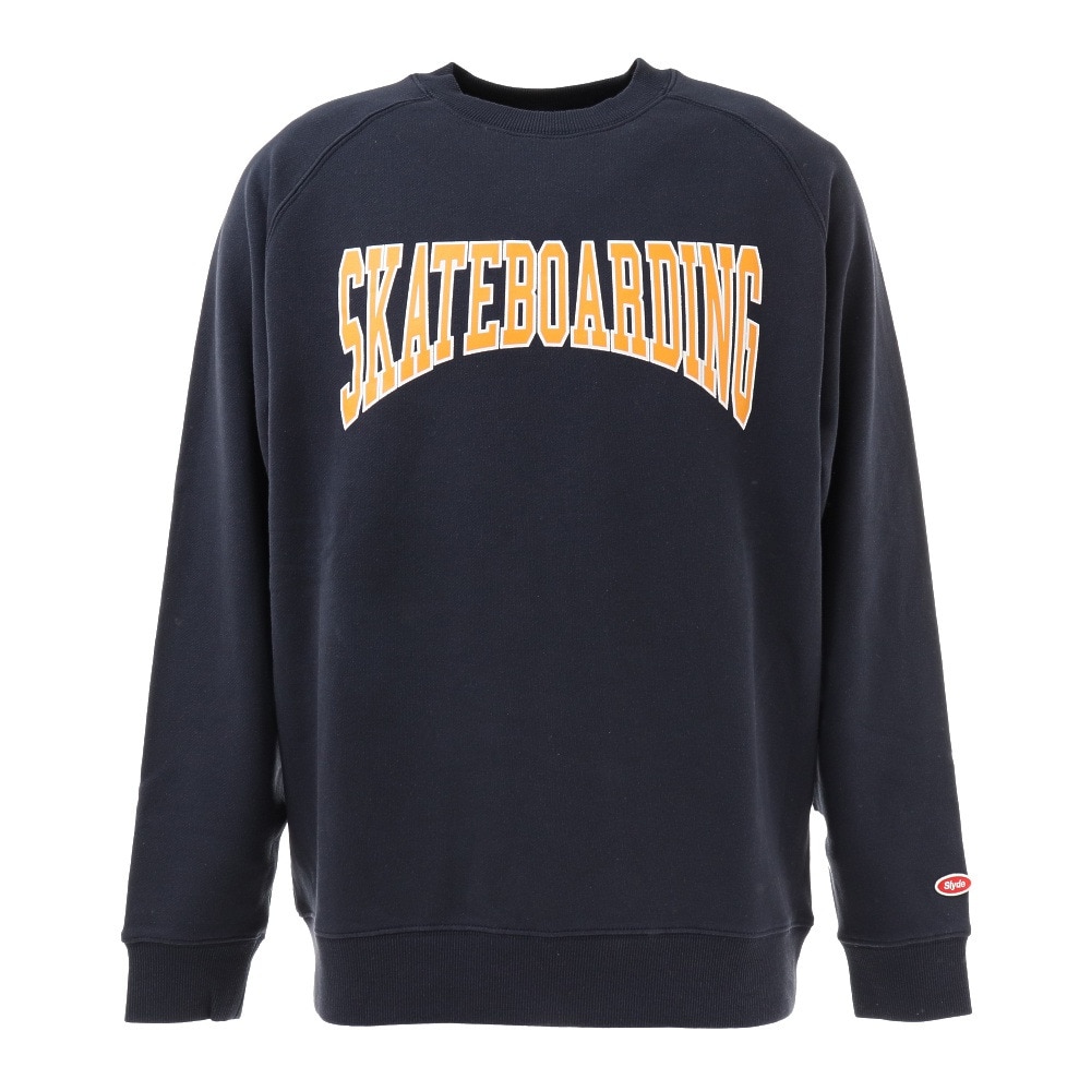 SKATE ロゴクルースウェット sl2020aw006-navy オンライン価格