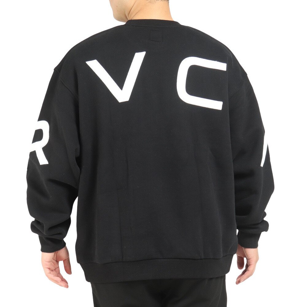 RVCA（メンズ）ビッグシルエット プルオーバー FAKE RVCA CREW トレーナー BC042042 BLK