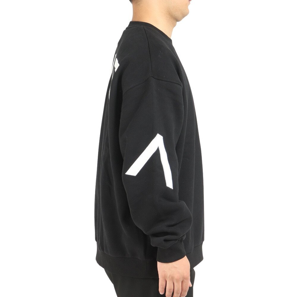 RVCA（メンズ）ビッグシルエット プルオーバー FAKE RVCA CREW トレーナー BC042042 BLK