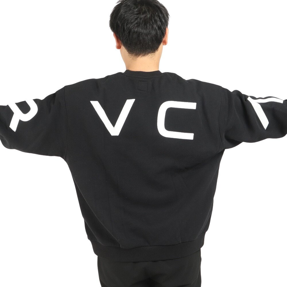 RVCA（メンズ）ビッグシルエット プルオーバー FAKE RVCA CREW トレーナー BC042042 BLK
