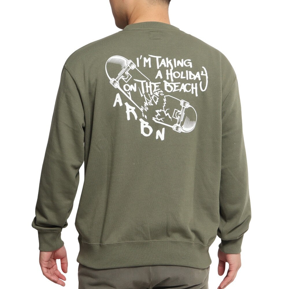 エアボーン（ARBN）（メンズ）長袖Tシャツ メンズ バックプリント LSCN FLOGO BKCPT AB2022AWMAPP006KHK