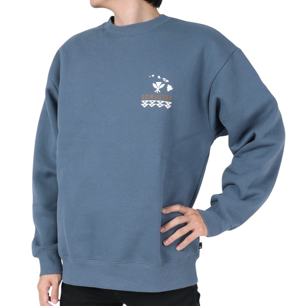 クイックシルバー（Quiksilver）（メンズ）クルースウェット NATURAL RESOURCES 23FWQPO234602YBLU