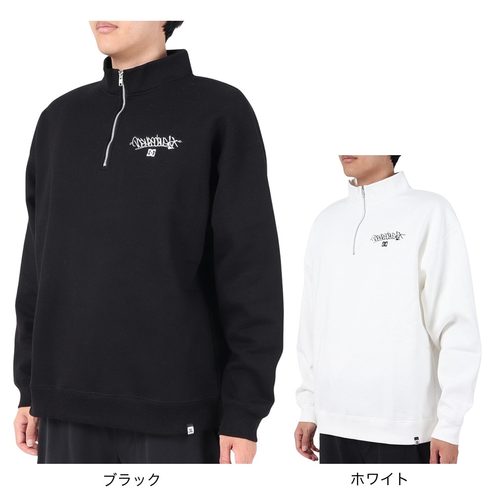 ディーシーシューズ（DC SHOES）（メンズ）GRAFFITI ハーフジップ スウェットシャツ 23FWDPO234085YWHT