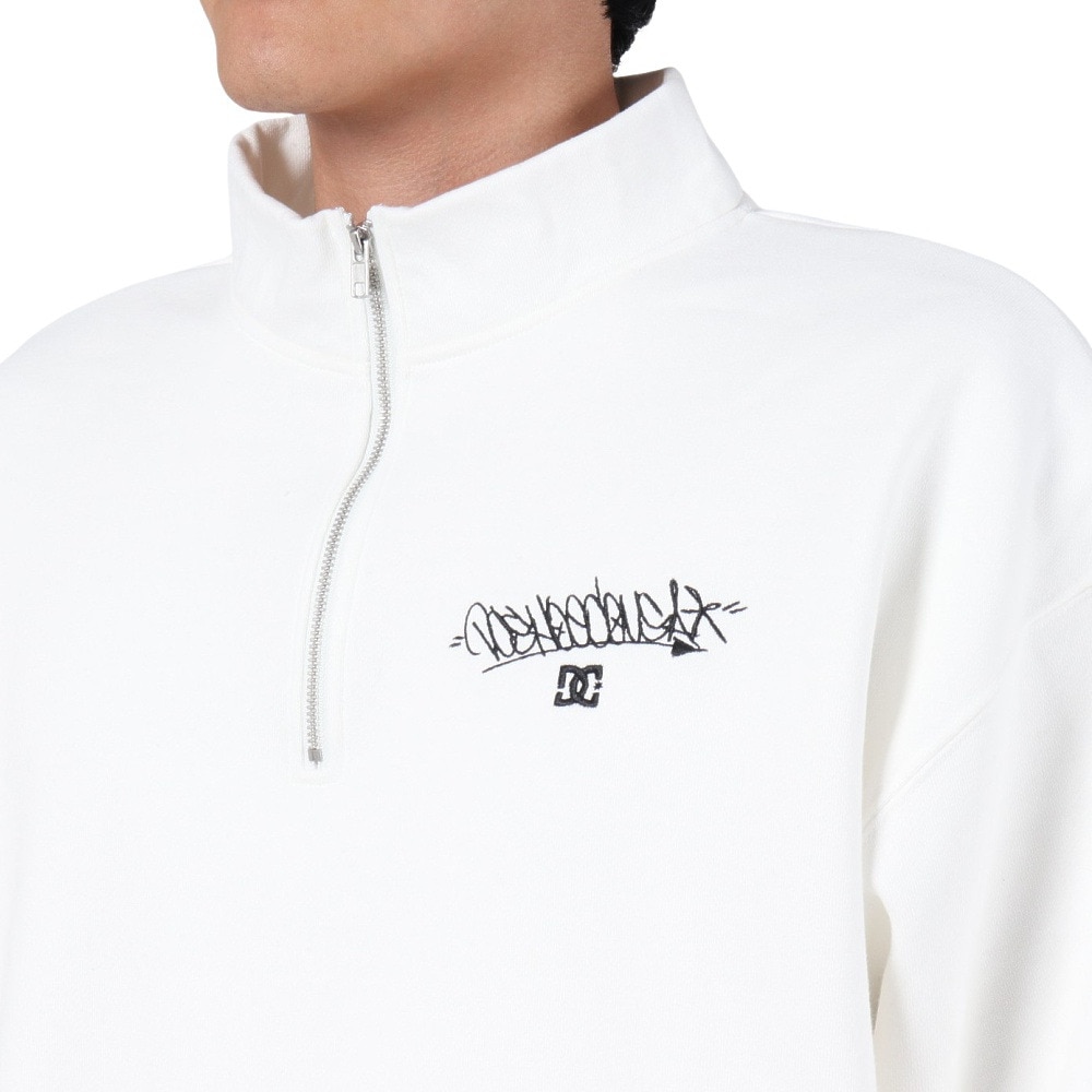 ディーシーシューズ（DC SHOES）（メンズ）GRAFFITI ハーフジップ スウェットシャツ 23FWDPO234085YWHT
