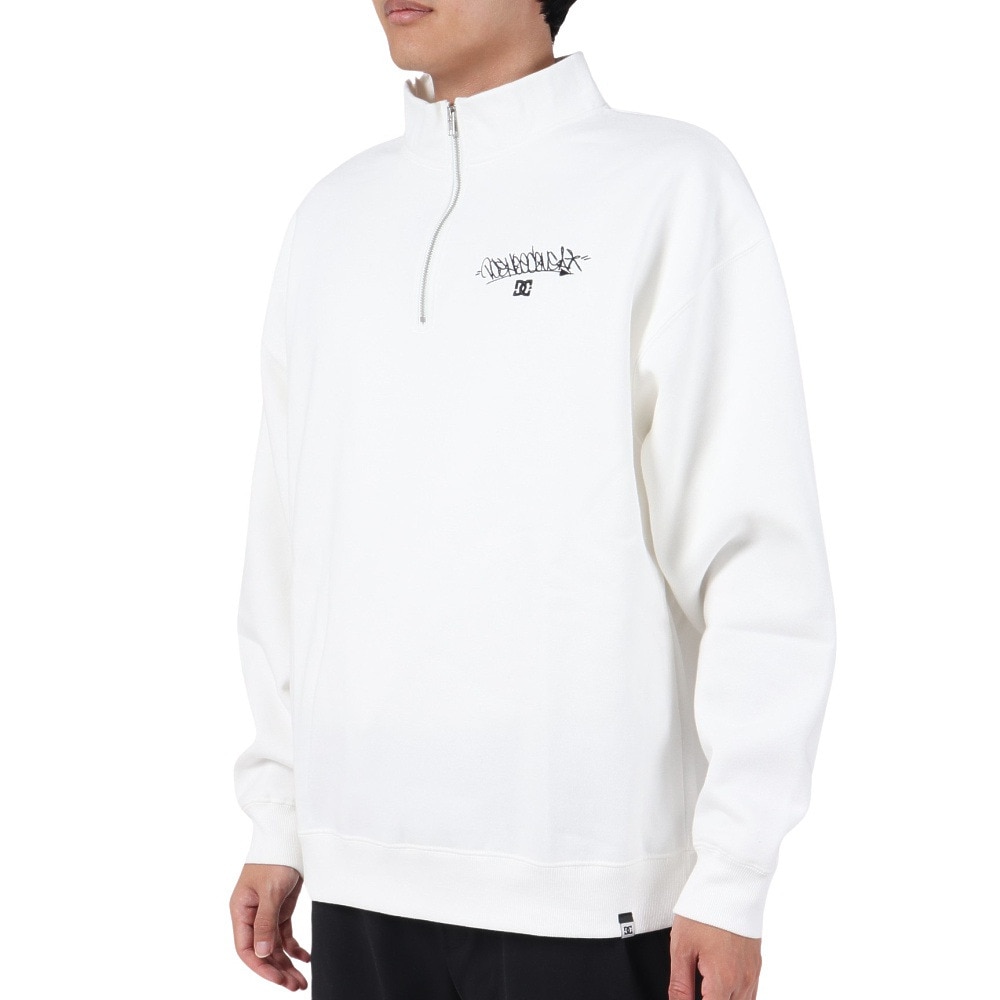 ディーシーシューズ（DC SHOES）（メンズ）GRAFFITI ハーフジップ スウェットシャツ 23FWDPO234085YWHT
