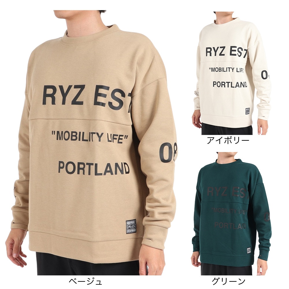 ライズ（RYZ）（メンズ）BPF BONDED クルースウェット RZ10CD23FW0015 OWHT