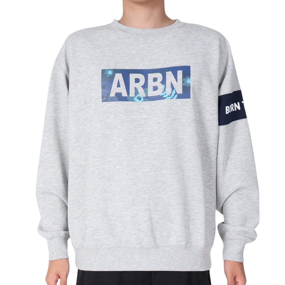 エアボーン（ARBN）（メンズ）スウェットシャツ 長袖 クルー AB23FWM-APP412LGRY