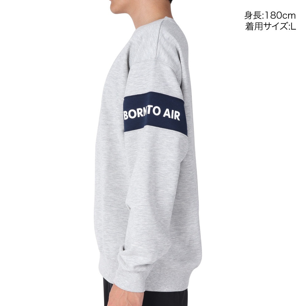 エアボーン（ARBN）（メンズ）スウェットシャツ 長袖 クルー AB23FWM-APP412LGRY