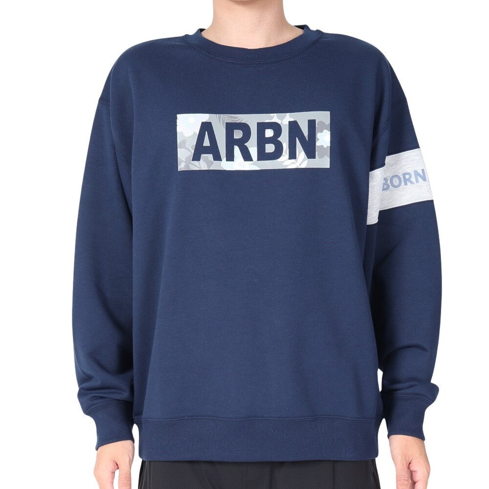 エアボーン（ARBN）（メンズ）スウェットシャツ 長袖 クルー AB23FWM-APP412NVY