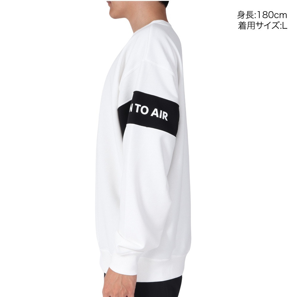 エアボーン（ARBN）（メンズ）スウェットシャツ 長袖 クルー AB23FWM-APP412WHT