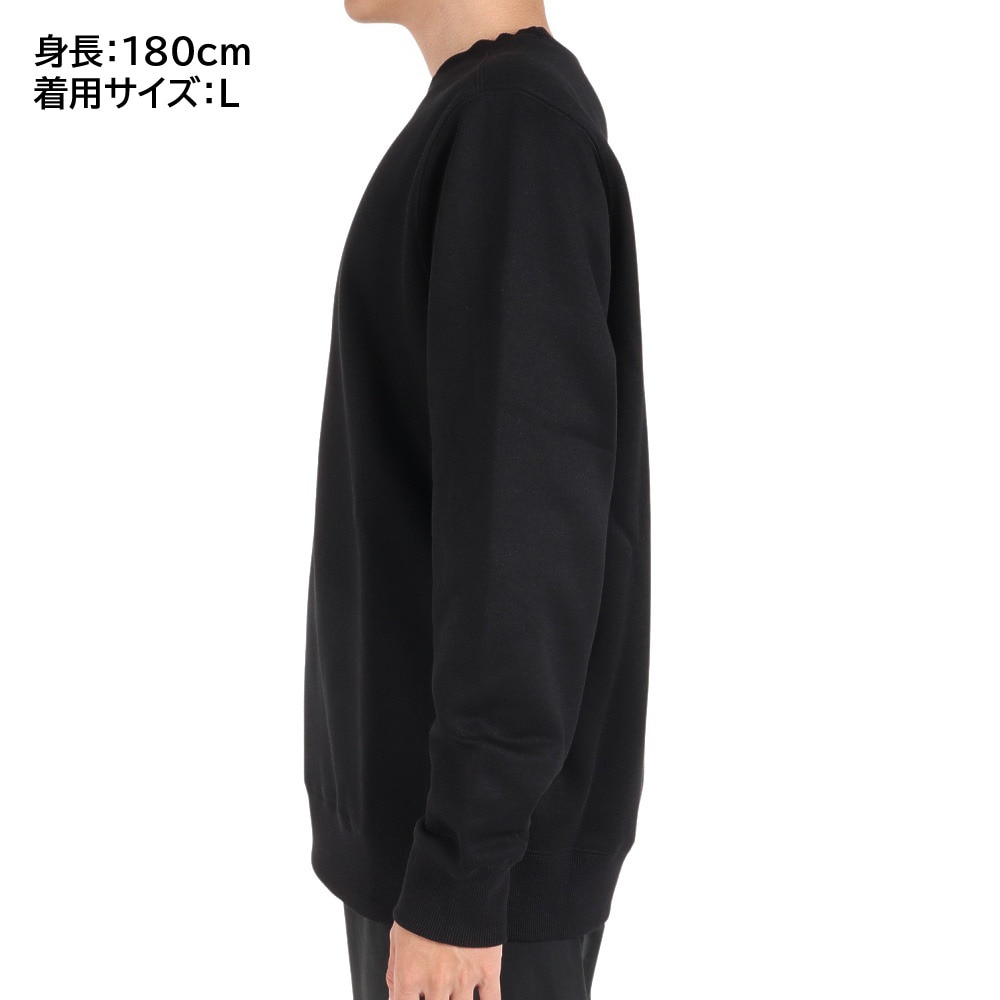 ハーレー（HURLEY）（メンズ）オーバーサイズ エンブロイダリークルースウェット MFL2312014-BLK