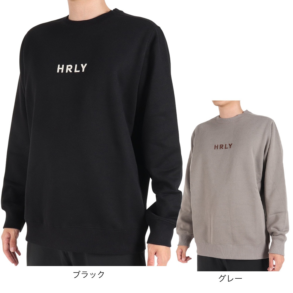 ハーレー（HURLEY）（メンズ）オーバーサイズ エンブロイダリークルースウェット MFL2312014-BLK