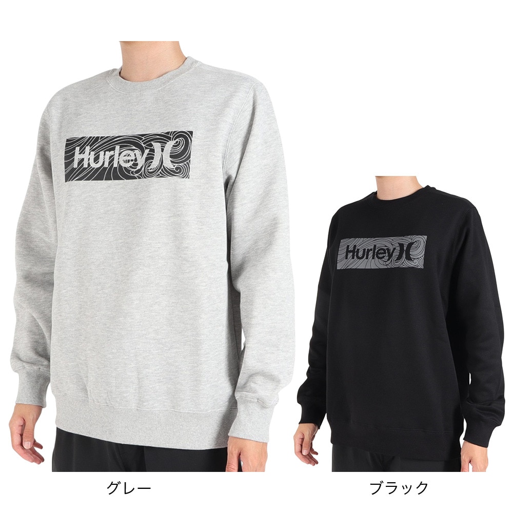 ハーレー（HURLEY）（メンズ）VORTEX BOX ロゴ クルースウェット MFL2312015-BLK