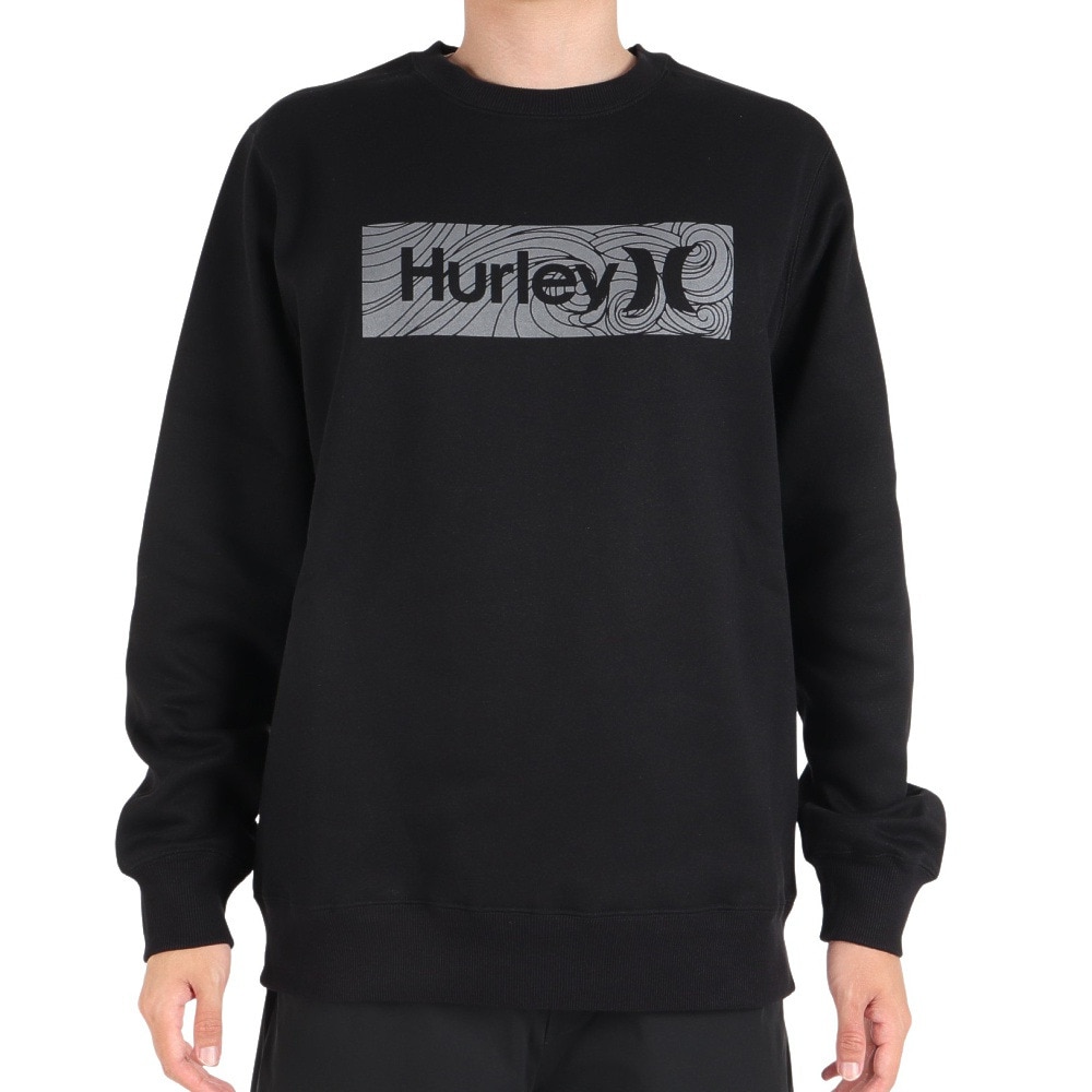 ハーレー（HURLEY）（メンズ）VORTEX BOX ロゴ クルースウェット MFL2312015-BLK