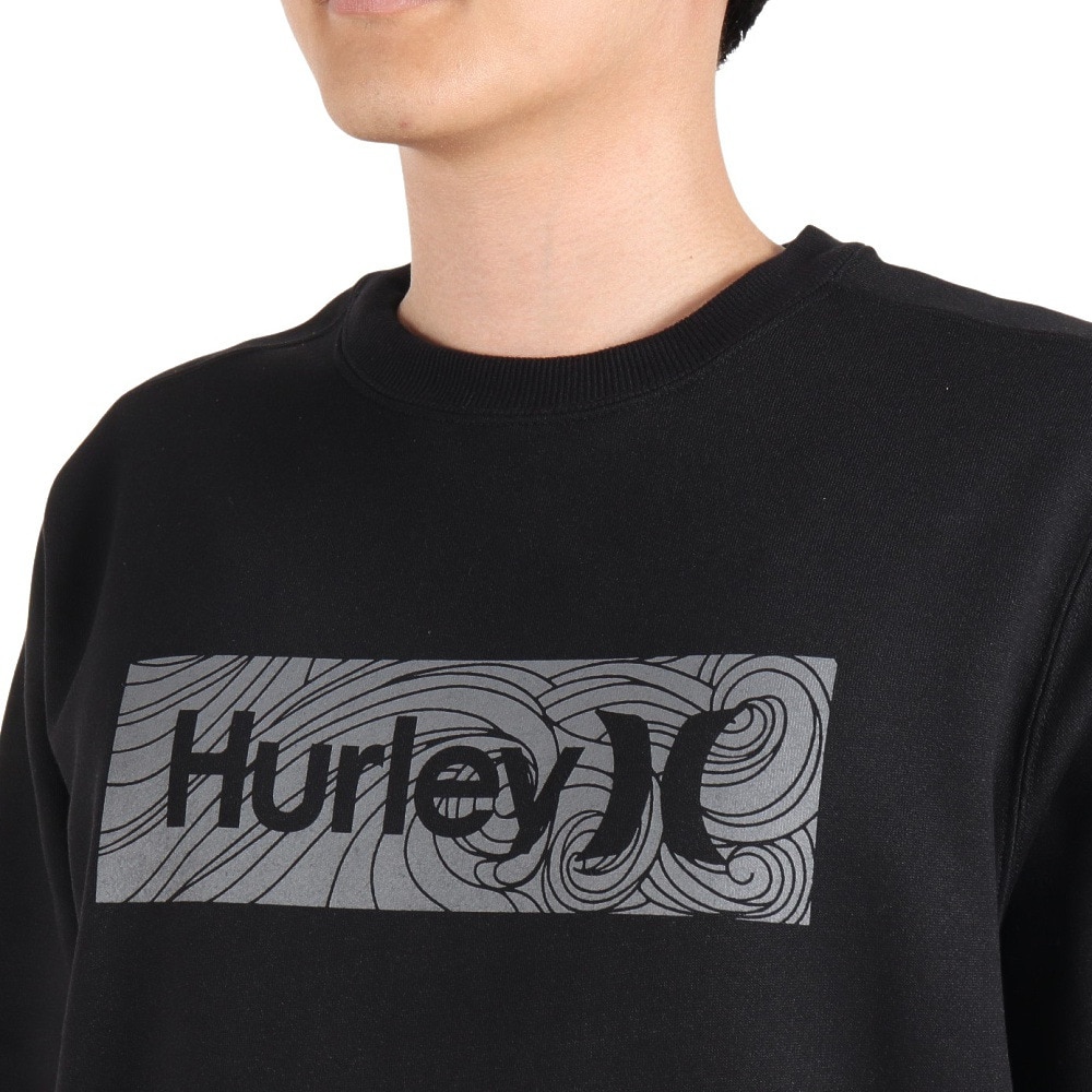 ハーレー（HURLEY）（メンズ）VORTEX BOX ロゴ クルースウェット MFL2312015-BLK