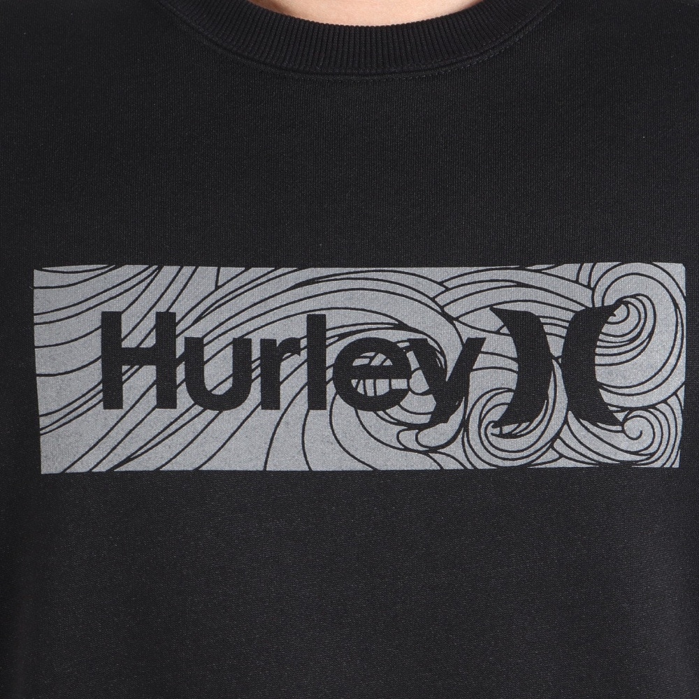 ハーレー（HURLEY）（メンズ）VORTEX BOX ロゴ クルースウェット MFL2312015-BLK