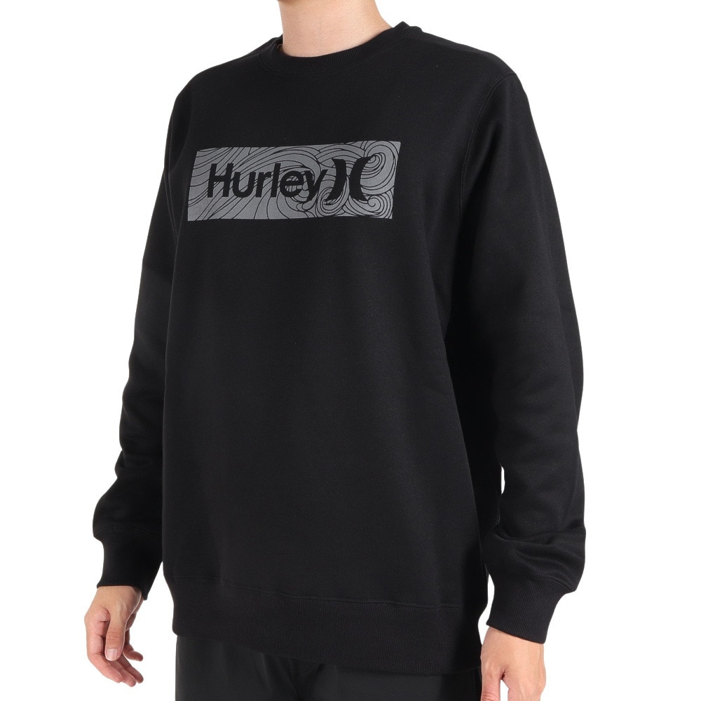 ハーレー（HURLEY）（メンズ）VORTEX BOX ロゴ クルースウェット MFL2312015-BLK