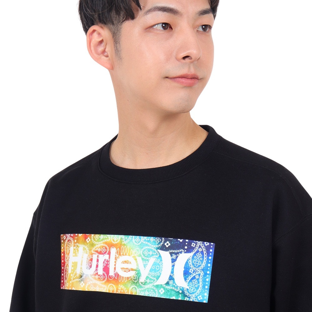 ハーレー（HURLEY）（メンズ）ボックス ロゴ クルースウェット 23MFL2200001-BLK