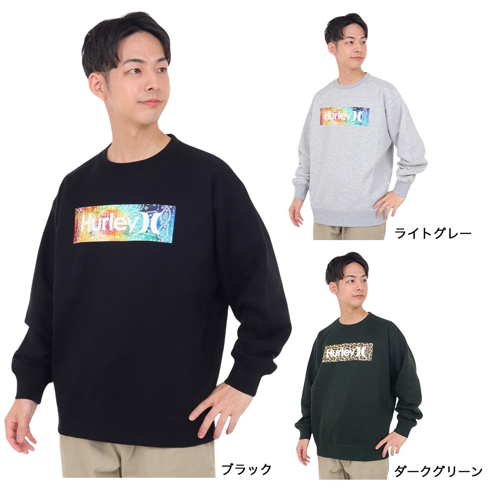 ハーレー（HURLEY）（メンズ）ボックス ロゴ クルースウェット 23MFL2200001-BLK