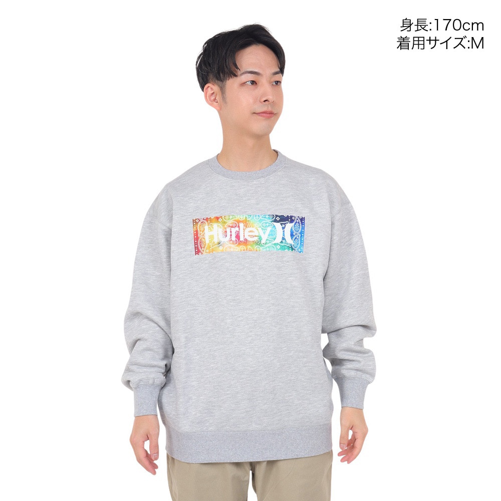 ハーレー（HURLEY）（メンズ）ボックス ロゴ クルースウェット 23MFL2200001-GRHT