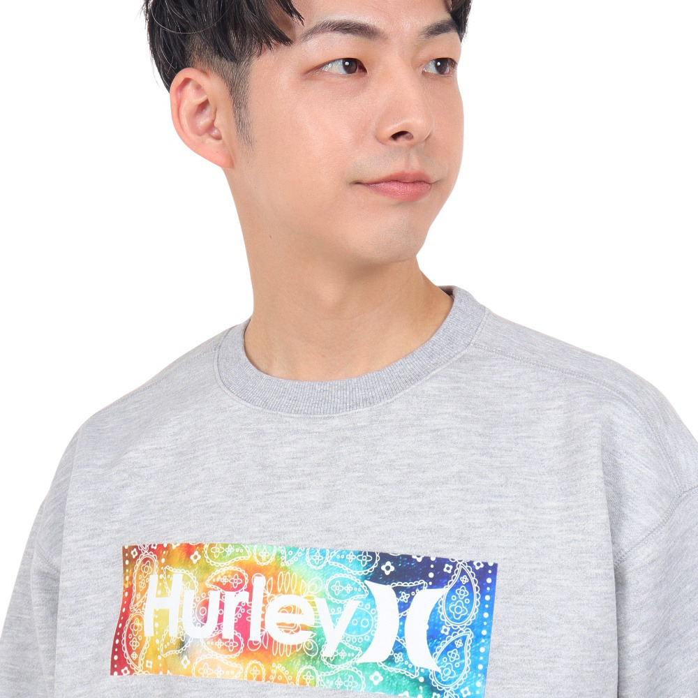 ハーレー（HURLEY）（メンズ）ボックス ロゴ クルースウェット 23MFL2200001-GRHT