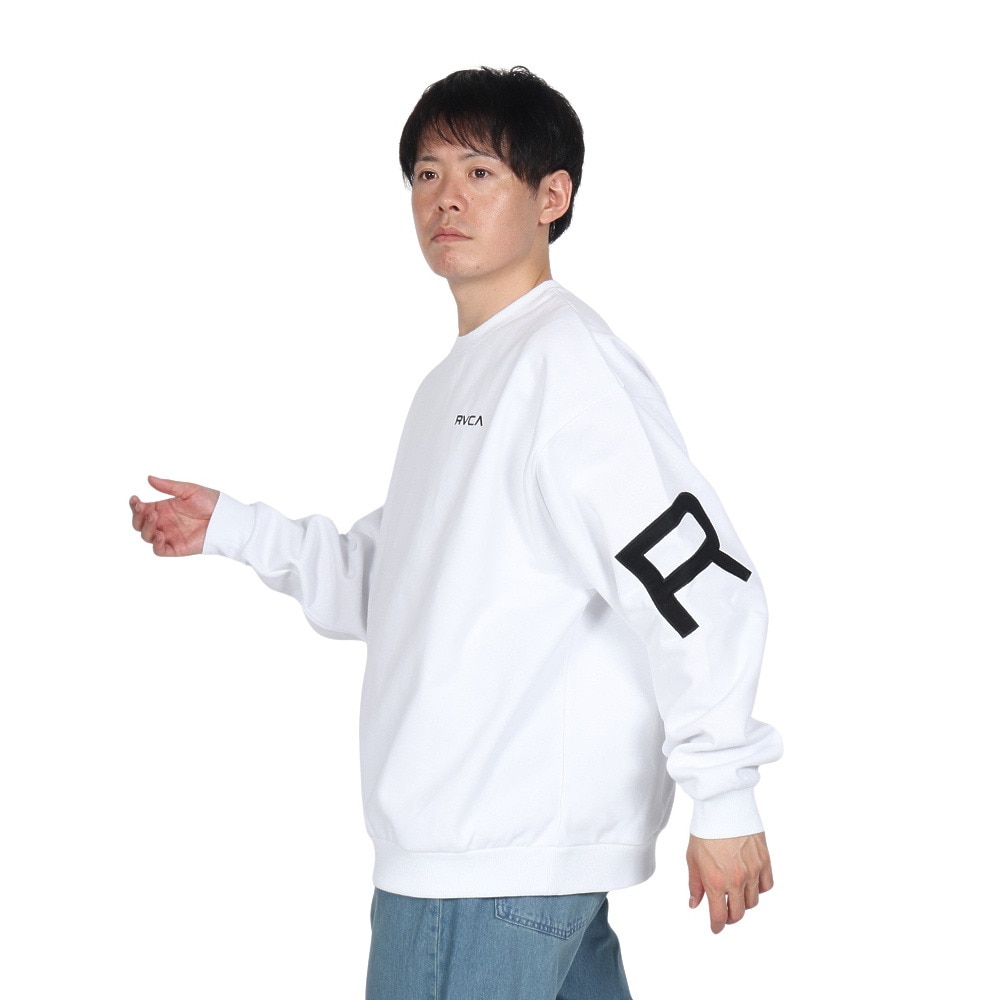 ルーカ（RVCA）（メンズ）FAKE RVCA クルーネックトレーナー BE042032 WHT