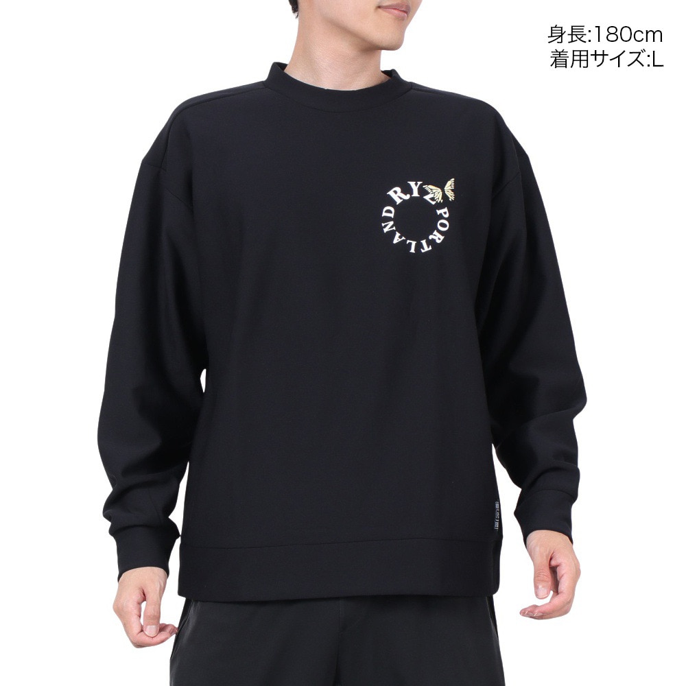 ライズ（RYZ）（メンズ）バタフライ クルーネック スウェット RZ10CD24FW0010 BLK