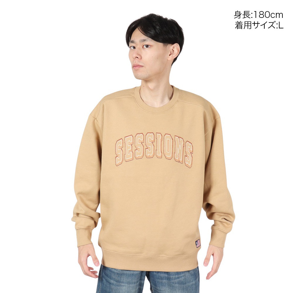 セッションズ（SESSIONS）（メンズ）ステッチ ロゴ クルーネックスウェット 247210 CML