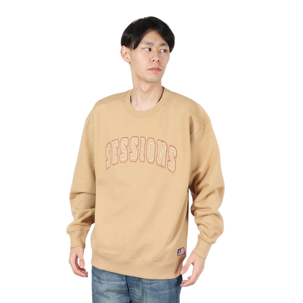 セッションズ（SESSIONS）（メンズ）ステッチ ロゴ クルーネックスウェット 247210 CML
