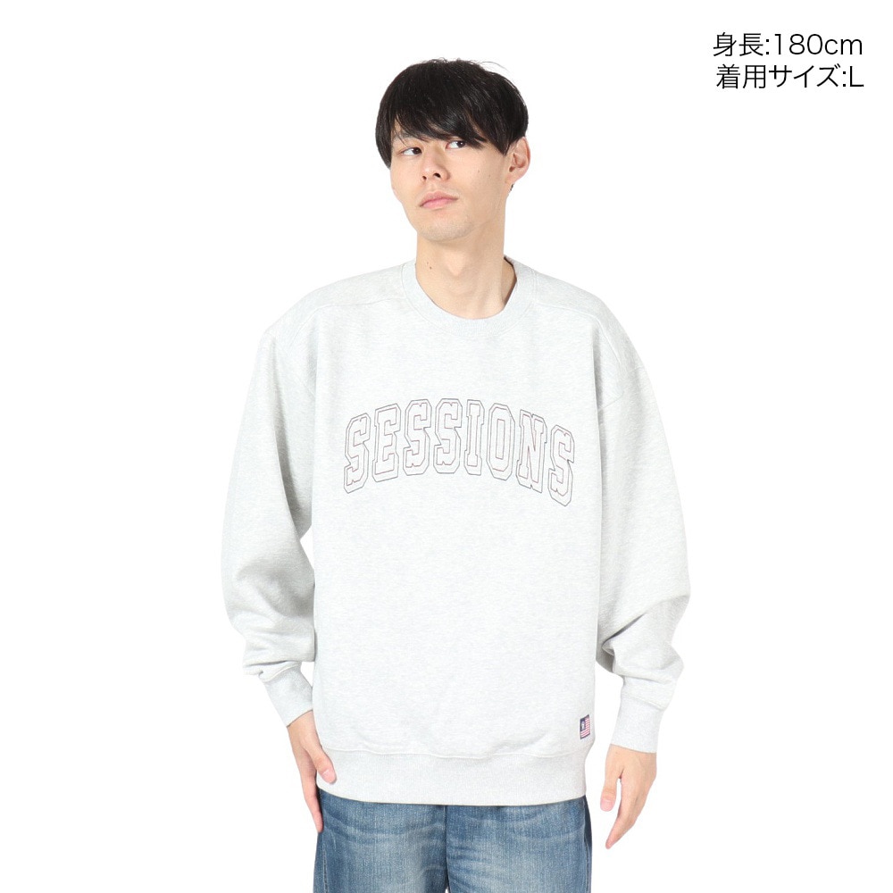 セッションズ（SESSIONS）（メンズ）ステッチ ロゴ クルー スウェットシャツ 247210 IVR