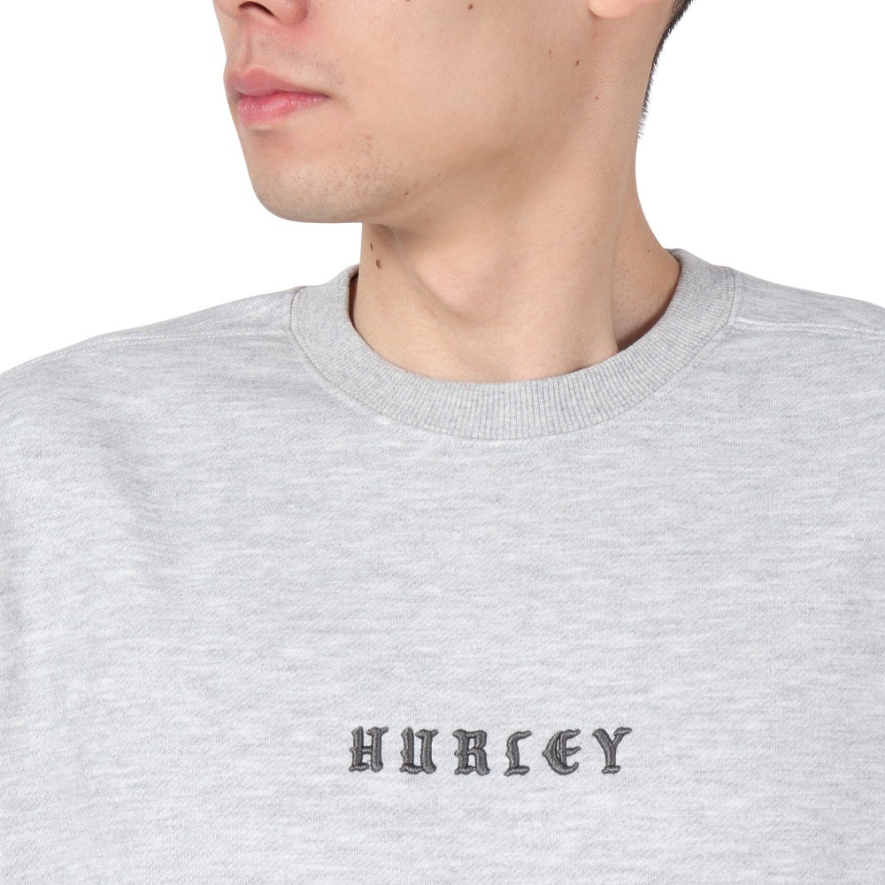 ハーレー（HURLEY）（メンズ）オールド イングリッシュ スウェット クルー スウェットシャツ MCFL242022-AGHT