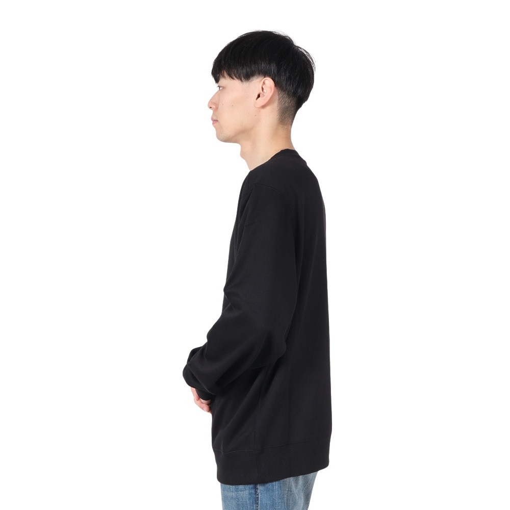 ハーレー（HURLEY）（メンズ）オールド イングリッシュ スウェット クルー スウェットシャツ MCFL242022-BLK