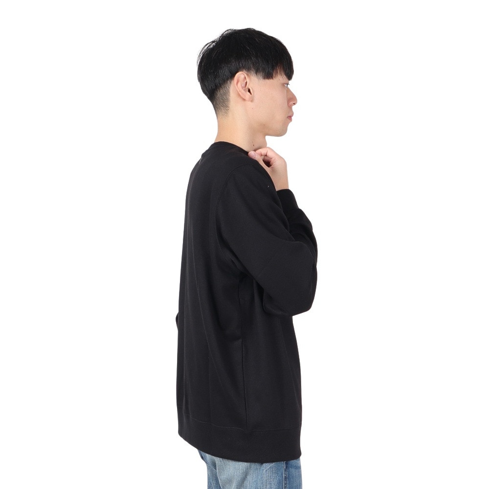 ハーレー（HURLEY）（メンズ）オールド イングリッシュ スウェット クルー スウェットシャツ MCFL242022-BLK