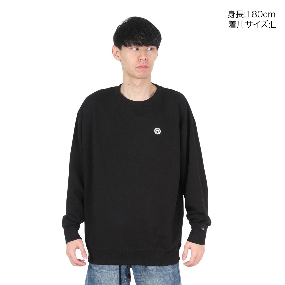 エアボーン（ARBN）（メンズ）クルーネック スウェットシャツ AB2024FWM-APP414BLK