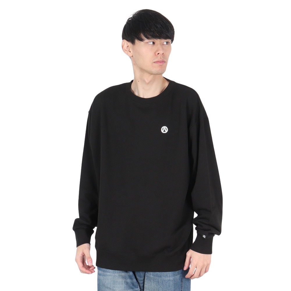 エアボーン（ARBN）（メンズ）クルーネック スウェットシャツ AB2024FWM-APP414BLK