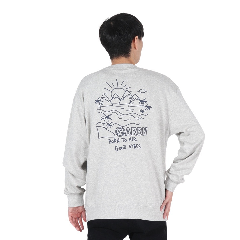 エアボーン（ARBN）（メンズ）クルーネック スウェットシャツ AB2024FWM-APP414LGRY
